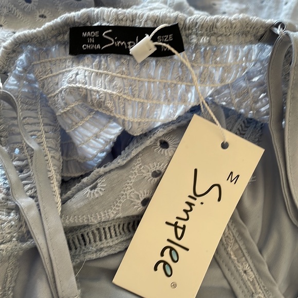 NWT Simplee Eyelet Cottage Core Dress - Picture 10 of 10